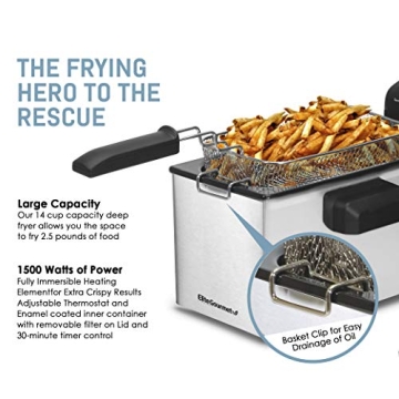 Elite Gourmet EDF-3500# Deep Fryer for Perfect Fried Food