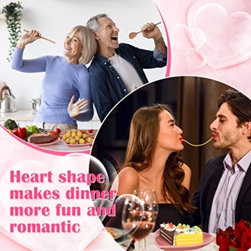 Meanplan Heart Shaped Plates Ceramic Salad Set of 6 Ceramic Graduation Plates Dinner Plate 6.9 Inches Heart Shaped Serving Dish Dessert Plates Elegant for Kitchen Steak Snacks (Pink,6 Pcs)