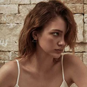 LOYATA Triangle Earrings - Gold Dainty Jewelry for Women