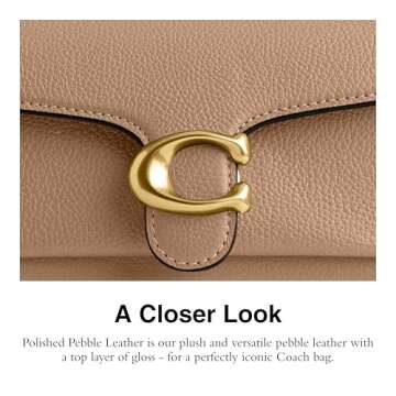 Coach Polished Pebble Leather Tabby Shoulder Bag 20, Taupe