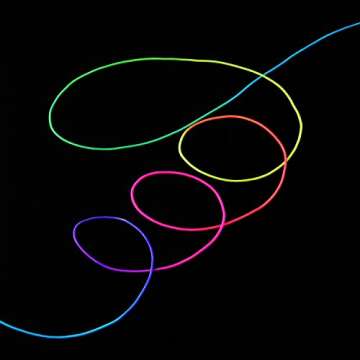 1 mm Elastic Cord Beading Threads Stretch String Fabric Crafting Cords for Jewelry Making, Rainbow (0.04 Inch x 109 Yard)