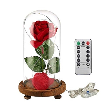 Stunning Red Rose Lamp with LED Lights for Your Loved Ones
