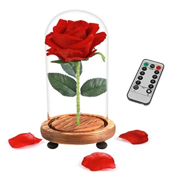 Stunning Red Rose Lamp with LED Lights for Your Loved Ones