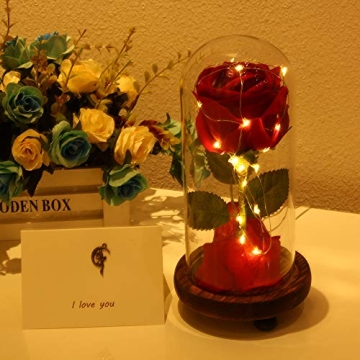 Stunning Red Rose Lamp with LED Lights for Your Loved Ones