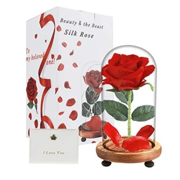 Stunning Red Rose Lamp with LED Lights for Your Loved Ones