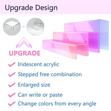 RORKIM Iridescent Acrylic Display Risers for Collectibles