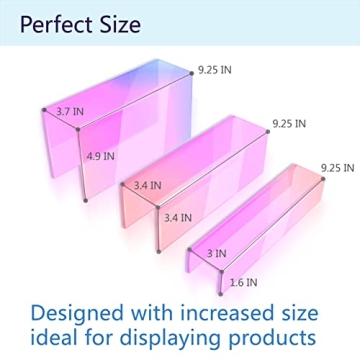 RORKIM Iridescent Acrylic Display Risers for Collectibles