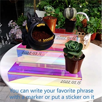 RORKIM Iridescent Acrylic Display Risers for Collectibles