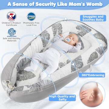 URMYWO Baby Lounger - Baby Lounger For Newborn, Breathable & Soft Baby Nest Cover Co Sleeping for ba...