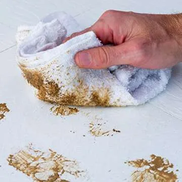 S&T INC. Multipurpose Cotton Terry Cleaning Towels for Home, Car, Automotive, and Garage Cleaning Supplies, 14 Inch x 17 Inch, White, 24 Pack