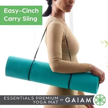Gaiam Essentials Premium Yoga Mat with Sling