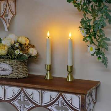 Mavandes Flameless Taper Candles with Remote Control