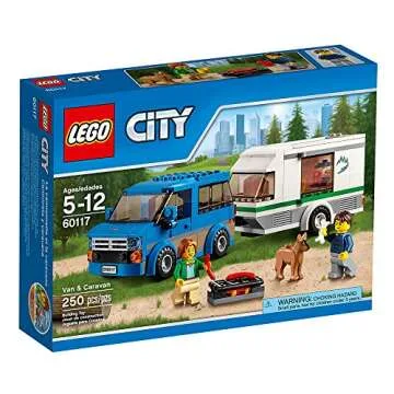 LEGO City Van & Caravan 60117 - Adventure Set for Kids 5-12