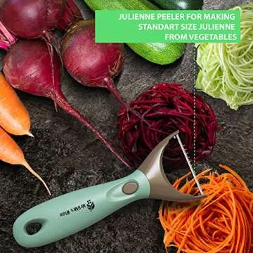 Premium 3-in-1 Vegetable Peeler Set - Sharp Stainless Steel Blades with Interchangeable Handle, Straight, Julienne & Wide Y-Peelers – Space-Saving,Multifunctional Design for Easy Kitchen Prep
