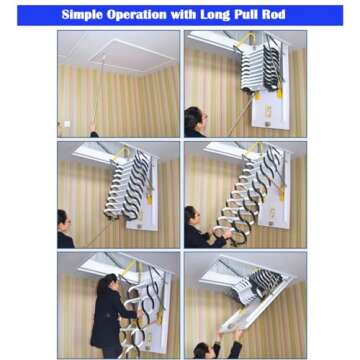 Heavy-Duty Folding Loft Ladder with 660LB Capacity