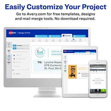 Avery Return Address Labels with Sure Feed - 1500 Count