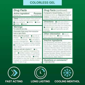 Biofreeze 11827 Roll-On Pain-Relieving Gel, 3 FL oz, Colorless Topical, Backache, Strains, Bruises, & Sprains