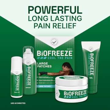 Biofreeze 11827 Roll-On Pain-Relieving Gel, 3 FL oz, Colorless Topical, Backache, Strains, Bruises, & Sprains