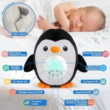 Bubzi Co Portable Penguin Soother for Infants
