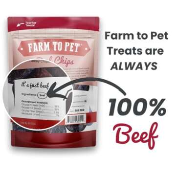 Farm To Pet - Dog Training Treats - Beef Chips, Single Ingredient, Lean, All Natural, Healthy Dog Tr...