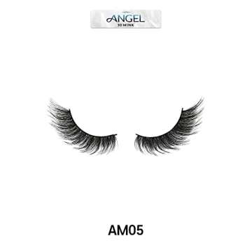Laflare 3D MINK ANGEL Eyelashes, Soft, Feather-Light, Double-Layer, Voluminous, Glamorous, Fluffy, S...