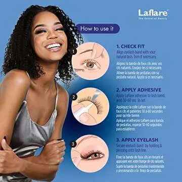 Laflare 3D MINK ANGEL Eyelashes, Soft, Feather-Light, Double-Layer, Voluminous, Glamorous, Fluffy, Striking Look, Reusable Premium Quality False Mink Lashes (AM05)