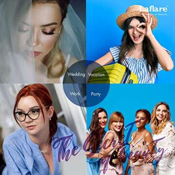 Laflare 3D MINK ANGEL Eyelashes, Soft, Feather-Light, Double-Layer, Voluminous, Glamorous, Fluffy, Striking Look, Reusable Premium Quality False Mink Lashes (AM05)