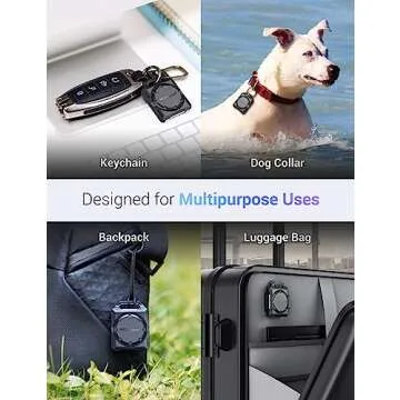 PROfezzion 4-Pack Secure AirTag Holder Air Tag Case with Key Ring, 3M Adhesive Mount & Loop Strap for Keychain, Dog Collar, Backpack, Luggage Bag, Car & More, IPX8 Waterproof, Full Cover & Discreet