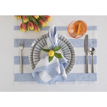 Solino Home Pure Linen Napkins Set of 4 - Elegant Dining Essentials