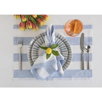 Solino Home Pure Linen Napkins Set of 4 - Elegant Dining Essentials