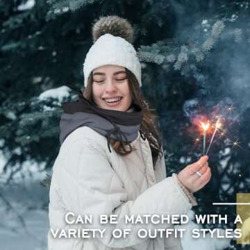 Balaclava Face Mask Windproof Fleece Ski Mask for Men and Women Winter Neck and Face Warmer Grey