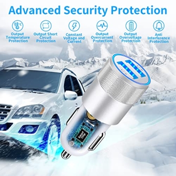 Fast Car Charger with 2 Pack Lightning Cables for iPhone