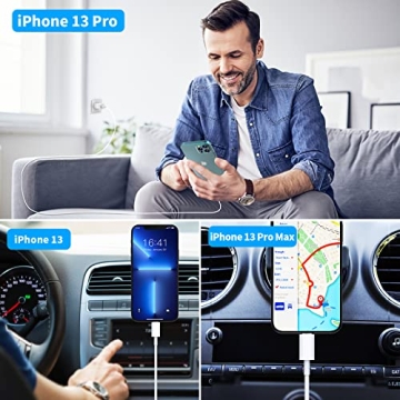 Fast Car Charger with 2 Pack Lightning Cables for iPhone