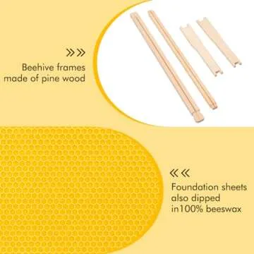 Honey Lake Deep Beehive Frames & Foundations Kit 10 Pack