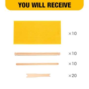 Honey Lake Deep Beehive Frames & Foundations Kit 10 Pack