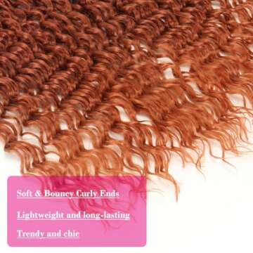 New Faux Locs Crochet Hair 24" Ombre Ginger Extensions