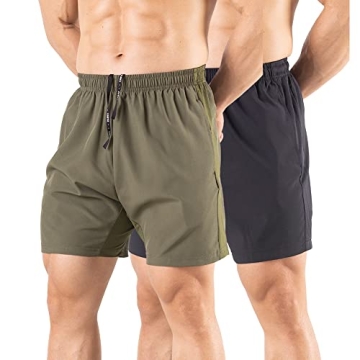 Gaglg Men's 5" Running Shorts 2 Pack - Quick Dry Athletic Gear