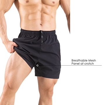 Gaglg Men's Quick Dry 5" Running Shorts - 2 Pack
