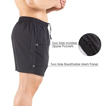Gaglg Men's Quick Dry 5" Running Shorts - 2 Pack