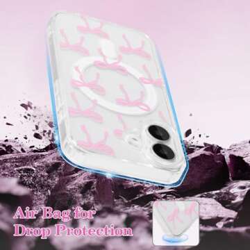 Stylish UEEBAI Magnetic iPhone 16 Plus Bow Case