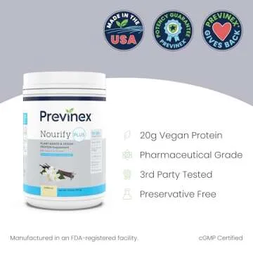 Previnex Nourify Plus Protein Shake - Vegan, Clean Fuel & Low Sugar