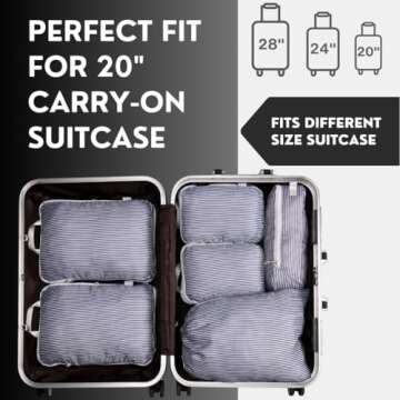 Vatalife Compression Packing Cubes for Carry On Luggage - Ultralight Water Resistant Suitcase Organi...