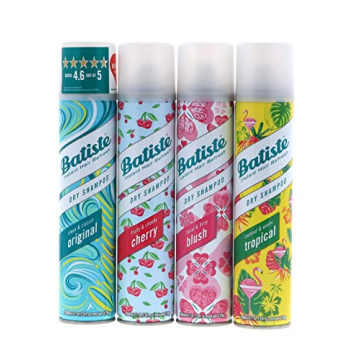 Batiste Dry Shampoo Original, Cherry, Blush, Tropical 4-pack