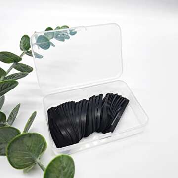 Medsuo 30pcs Black Barrettes Metal Snap Hair Clips Non-slip Flat Barrettes Accessories for Kids, Girls and Women for Fine, Thin, Thick, and Curly Hair Types