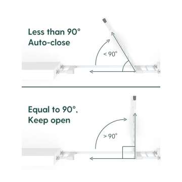 BABELIO 29.5-48" Extra Wide Baby Gate with Cat Door,Auto Close Metal Pet Door for Stairs,Doorways,House,Pressure/Hardware Mounted,Easy Walk Thru,White