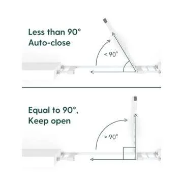 BABELIO 29.5-48" Extra Wide Baby Gate with Cat Door,Auto Close Metal Pet Door for Stairs,Doorways,House,Pressure/Hardware Mounted,Easy Walk Thru,White
