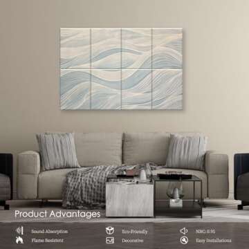 JaneTech 8-Pack Art Acoustic Panels for Home and Studio