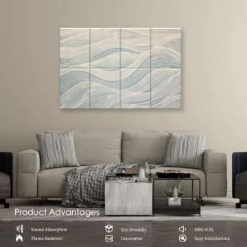 JaneTech 8-Pack Art Acoustic Panels for Home and Studio