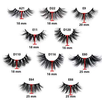 BEEOS 3D Mink Eyelashes 10 Pairs Luxury Reusable Lashes