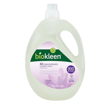 Biokleen Natural Laundry Detergent - Eco-Friendly 300 HE Loads, Plant-Based, Lavender Lily, 150 Fl O...
